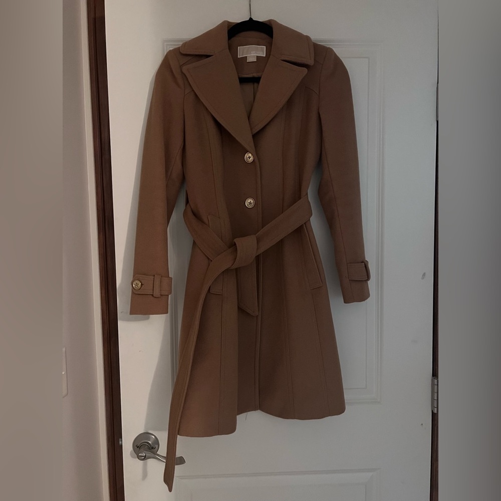 Michael Kors Tan Wool Coat, XXS